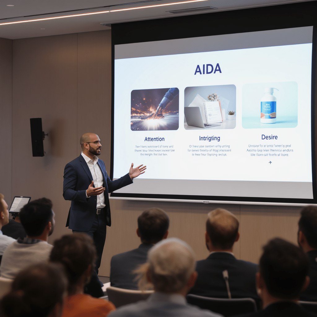 découvrez comment utiliser la méthode aida pour créer des présentations convaincantes et captivantes. apprenez à attirer l'attention, susciter l'intérêt, éveiller le désir et inciter à l'action avec des techniques éprouvées qui transformeront vos discours en véritables outils persuasifs.
