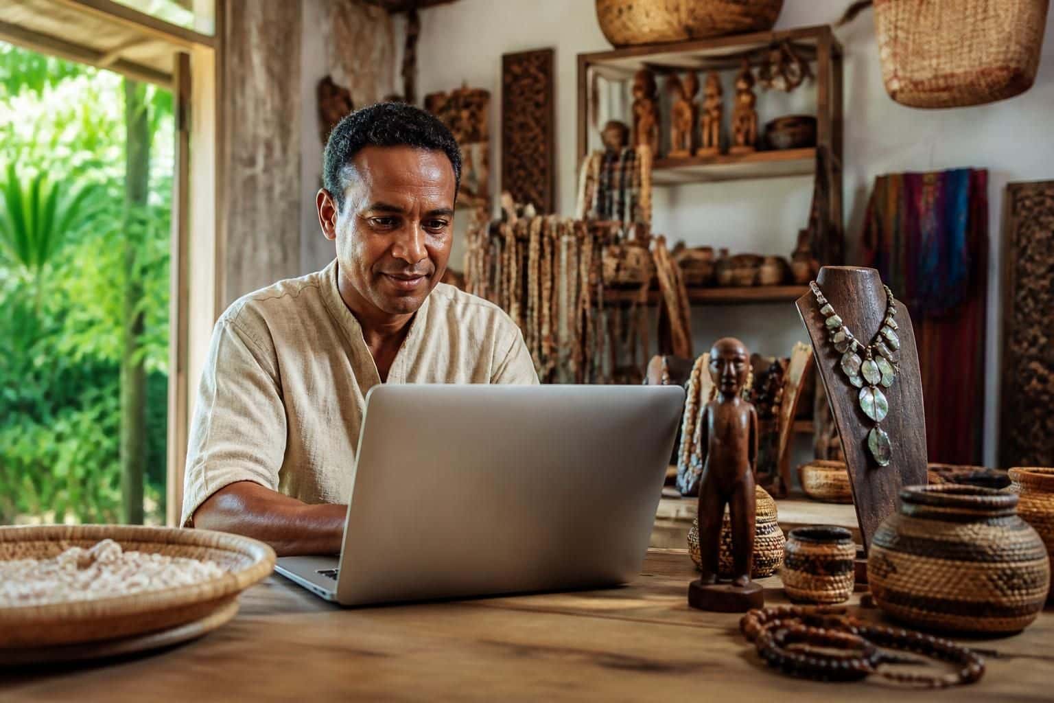 découvrez comment un artisan exportateur de madagascar gère efficacement sa boutique malgache en ligne pour promouvoir et vendre ses produits uniques à l'international.
