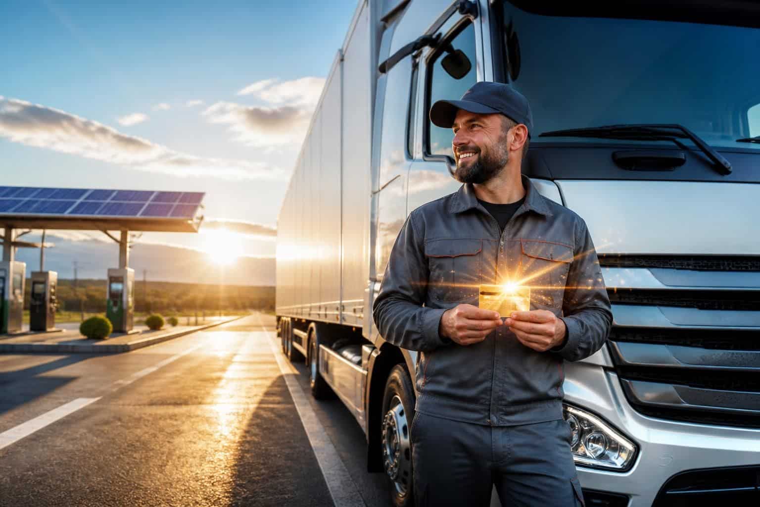 le conducteur routier cumule des points de fidélité sur sa carte total énergie club, lui permettant de bénéficier d'avantages exclusifs et de réduire ses dépenses en carburant.